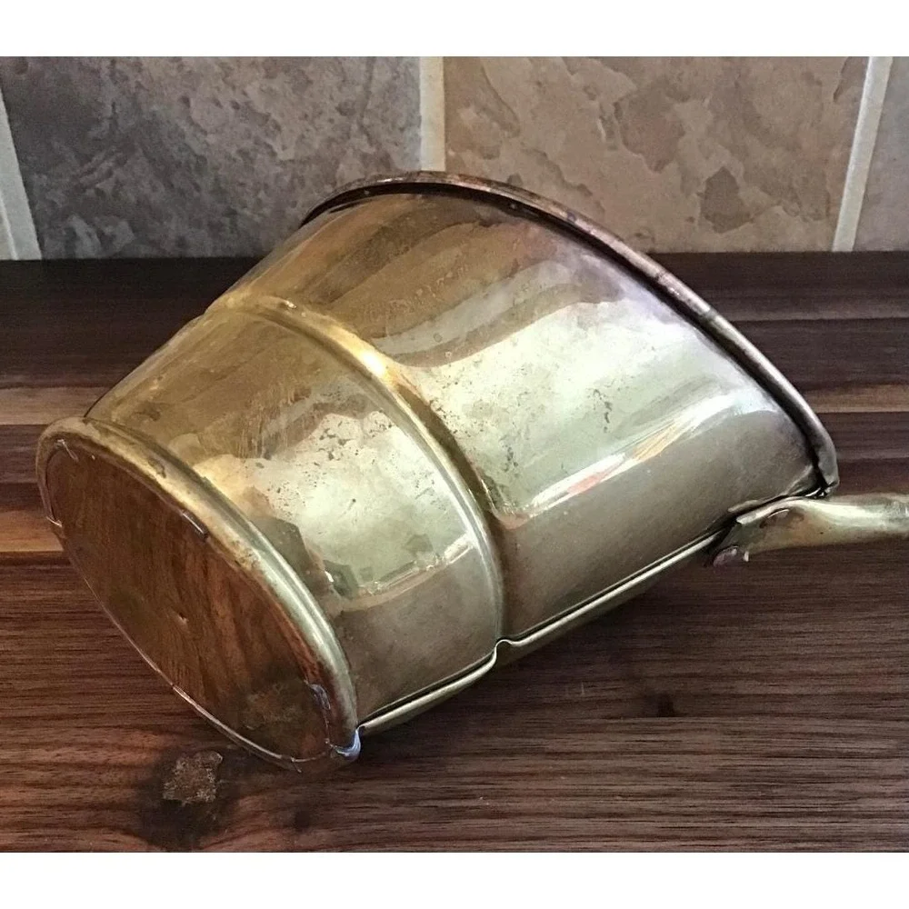 Vintage Holland Copper Brass Miniature Cauldron Pot Set 4.5